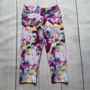 Under Amour Heat Gear Pink Geometric Print Capris Size Small